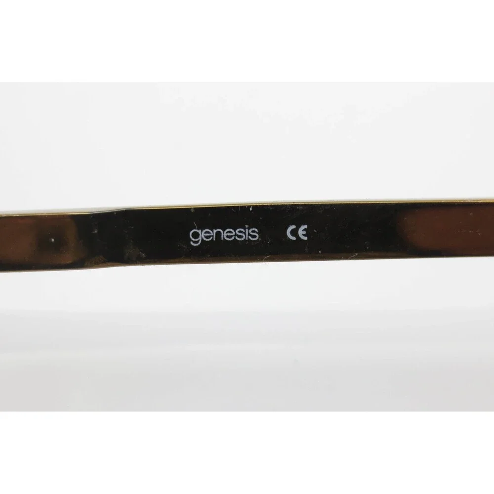 Genesis G4002 Brown Aviator Eyeglass Frames Mens 57-17-145 Double Bridge Metal